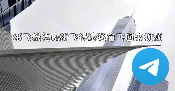 纸飞機怎麼折飞得遠还會飞回來视频