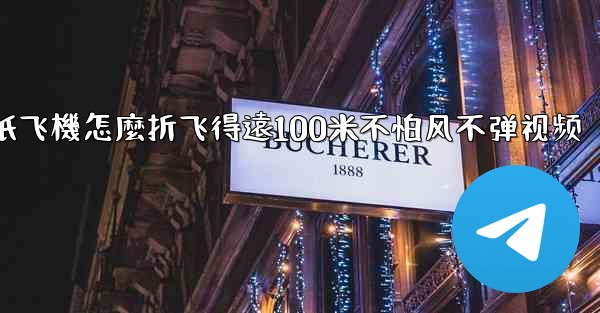 纸飞機怎麼折飞得遠100米不怕风不弹视频