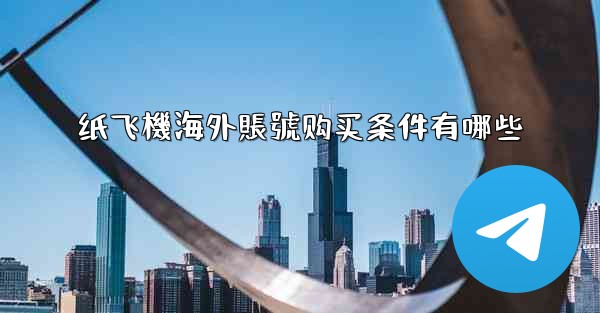 纸飞機海外賬號购买条件有哪些