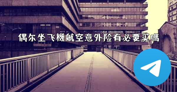 偶尔坐飞機航空意外险有必要买嗎