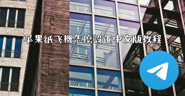 苹果纸飞機怎麼設置中文版教程