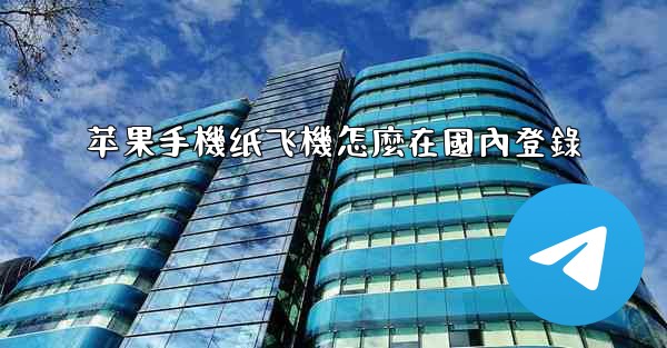 苹果手機纸飞機怎麼在國內登錄