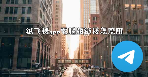 纸飞機app電腦版链接怎麼用