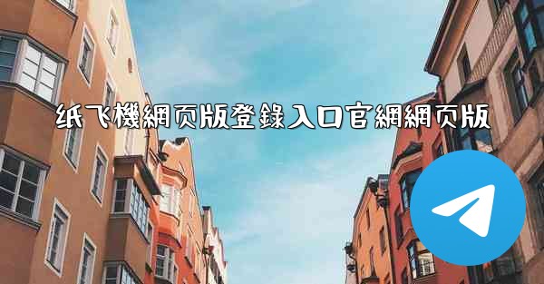 纸飞機網页版登錄入口官網網页版