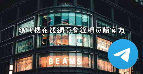 纸飞機在线網页登錄網页版官方