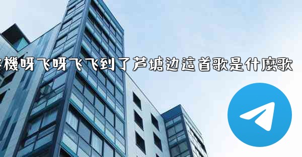 我的纸飞機呀飞呀飞飞到了芦塘边這首歌是什麼歌