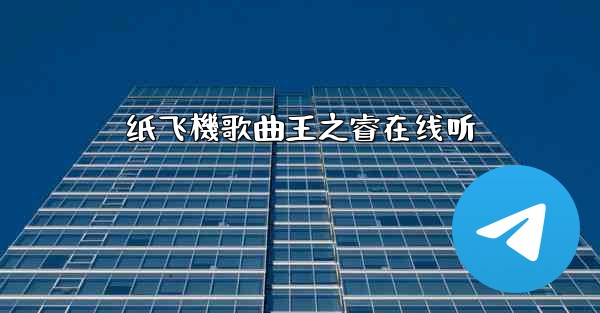 纸飞機歌曲王之睿在线听